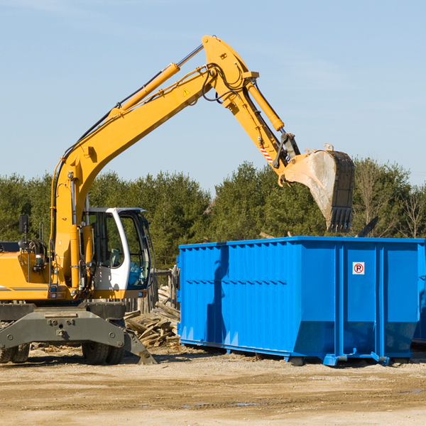 what size residential dumpster rentals are available in Marchand PA